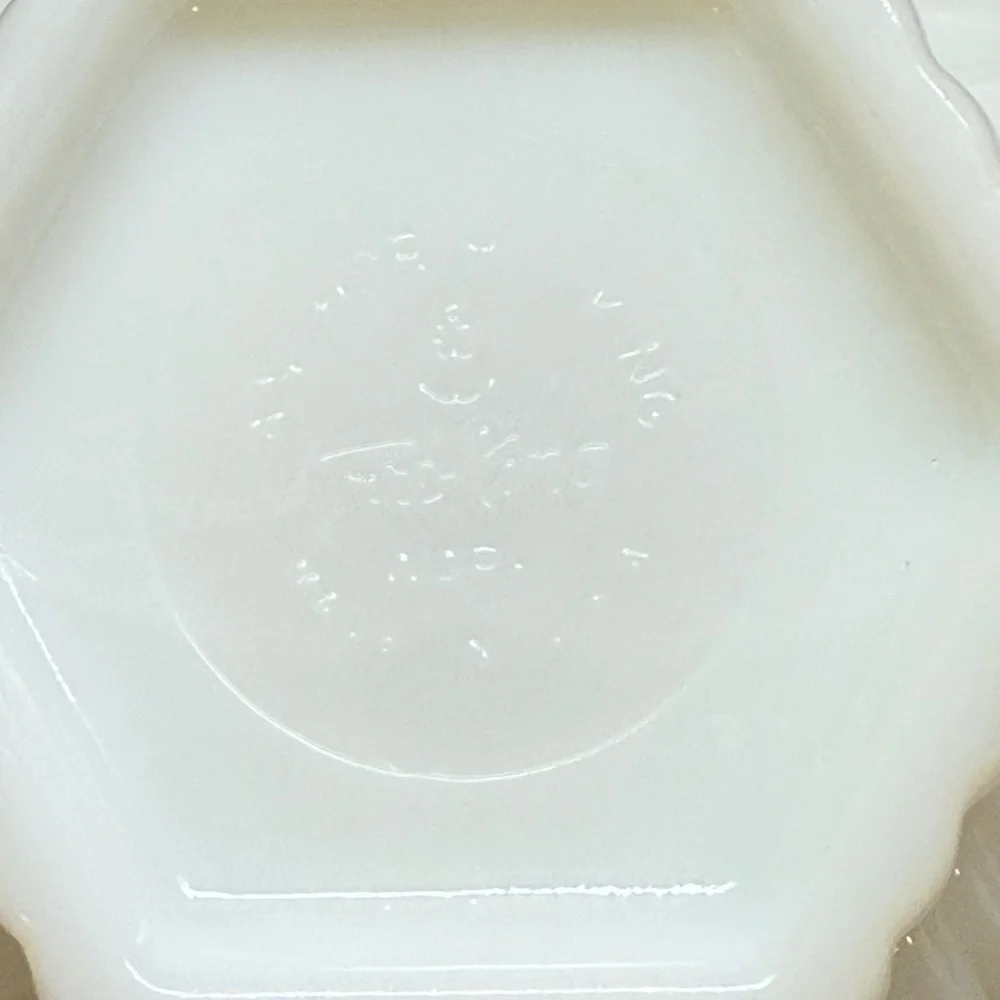 Fire King White Milk Glass Grape Motif Vase Anchor Hocking
